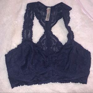 INTIMATELY BY FREE PEOPLE NAVY BRALETTE